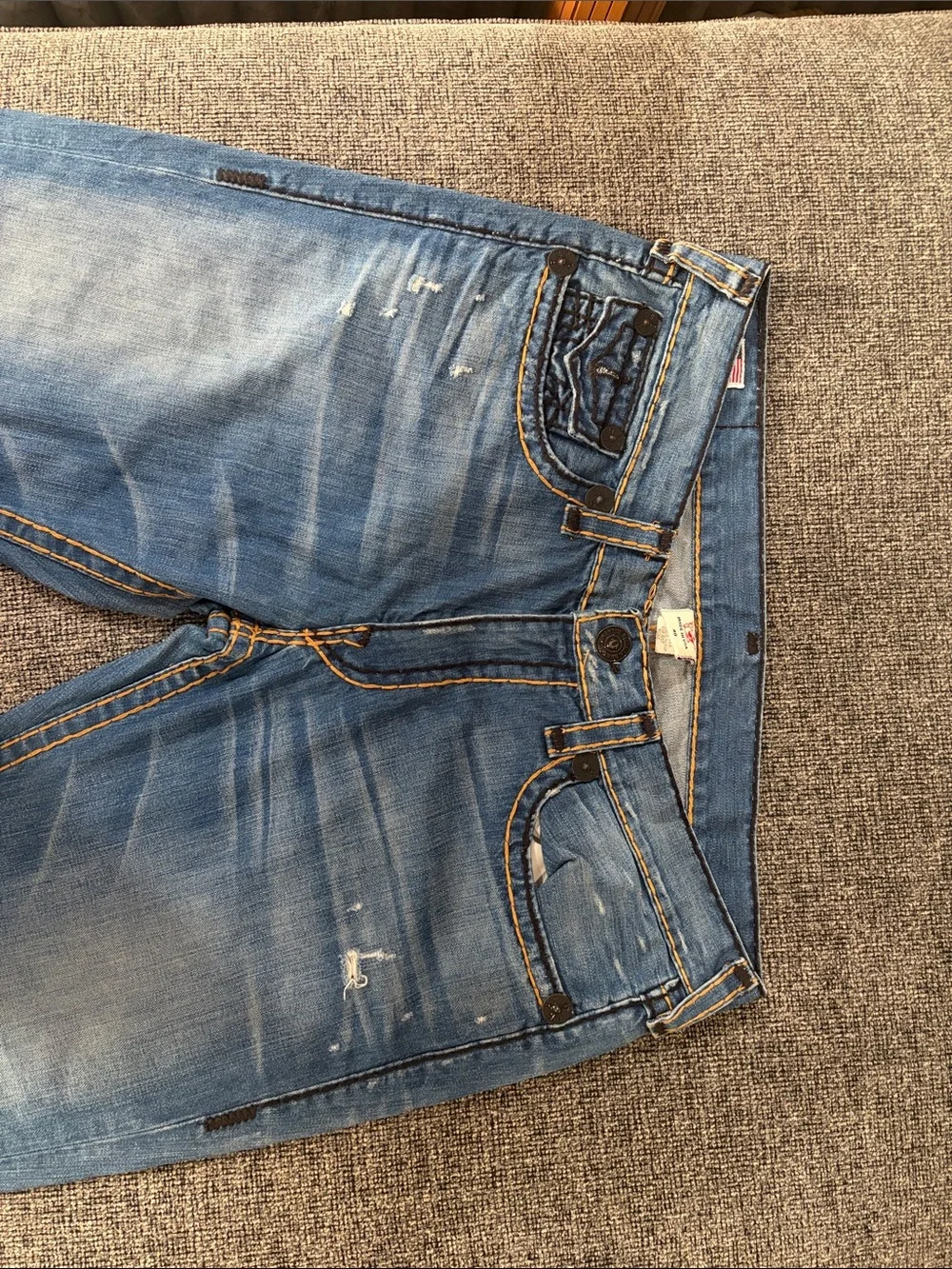 True Religion Men's Blue Bootcut Jeans